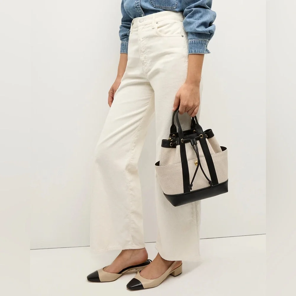 Veronica Beard Canvas and Leather Carry-all Bag - Picture 5 of 11